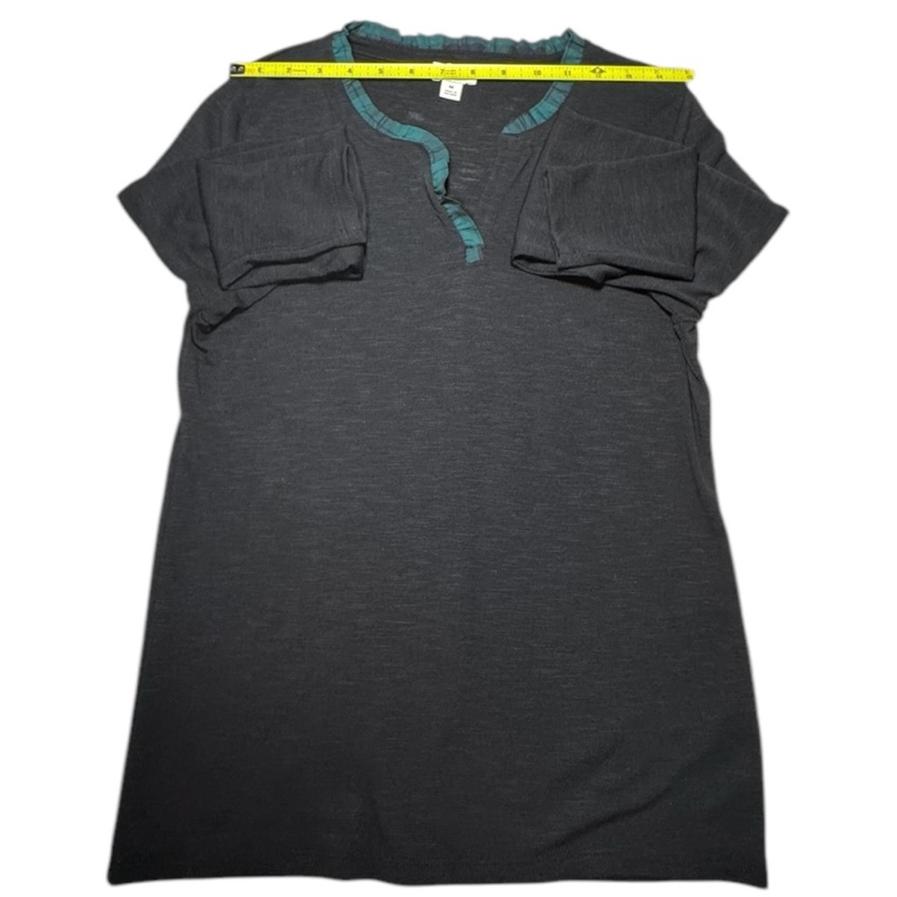 J. Crew Black Long Sleeve V-Neck Semi-Sheer Knit Blouse Size M - Picture 4 of 12